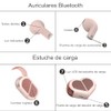 Auriculares Inalámbricos Rosa en Forma de Corazón Bluetooth 5.3 Auriculares