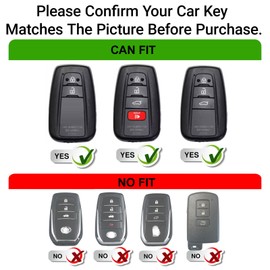 Binuiakl8y Leather Key Fob Cover for Toyota Camry RAV4 Highlander Tacoma Trd Sequoia Avalon 2022-2024, Key Fob Protector Case with Keychain, Premium Brown Leather Design