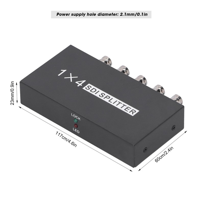 F214 SDI Splitter 1x4 1 in 4 Out Supports SD/HD/3GSDI