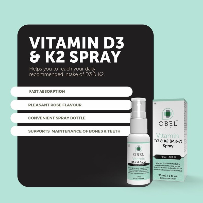 Obel Vitamin D3 and K2 Spray | Bone Maintenance |