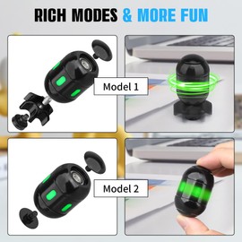 Dilabnba Atomic Bomb Fidget Spinner Desk Toy, 2-in-1 Metal Fidget Toy, EDC Finger Spin Toy, Cool Luminous Office Decor Gadget, Gift for Teen Men - Black