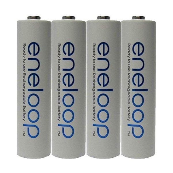 4 Pack AAA Panasonic Eneloop 4th Generation NiMH Pre-Charged Rechargeable 2100 Cycles Batteries + Free Battery Holder