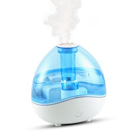 Cool Mist Humidifiers for Bedroom & Large Room (1.5L Water Tank) Quiet Ultrasonic Air Humidifier For Babies Nursery, Office, Indoor Plants & Whole House -Adjustable 360 Rotation Nozzle, Auto-Shut Off