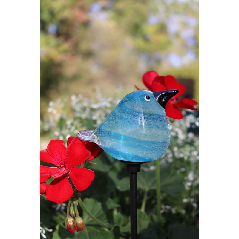 SPI Set of 3 Glass Birds 18 in H Stakes