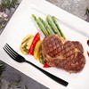Dehouse 16-Piece Black Stainless Steel Dinner Forks, 7.87 Inch Flatware