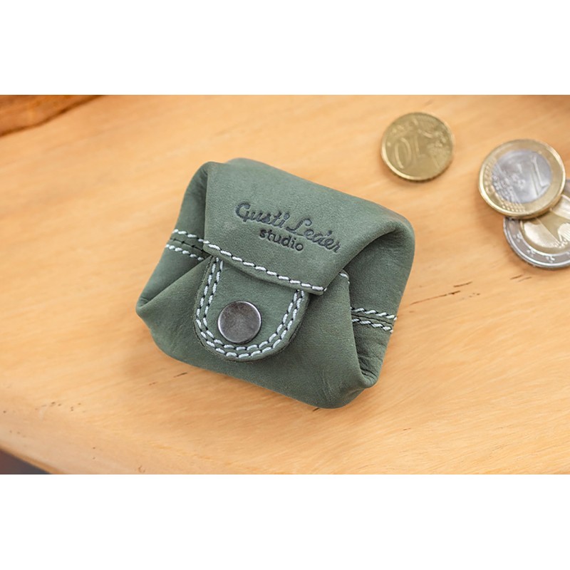 Gusti Leather Coin Purse - Linus Viennese Purse, Small, turquoise
