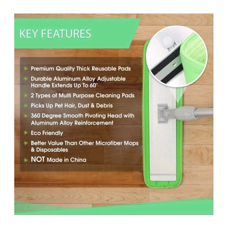 Turbo Mop 18” Turbo Mop Microfiber Mop for Tile &