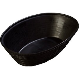 Carlisle FoodService Products 650403 WeaveWear Oval Serving Basket, 9" x 6", Black