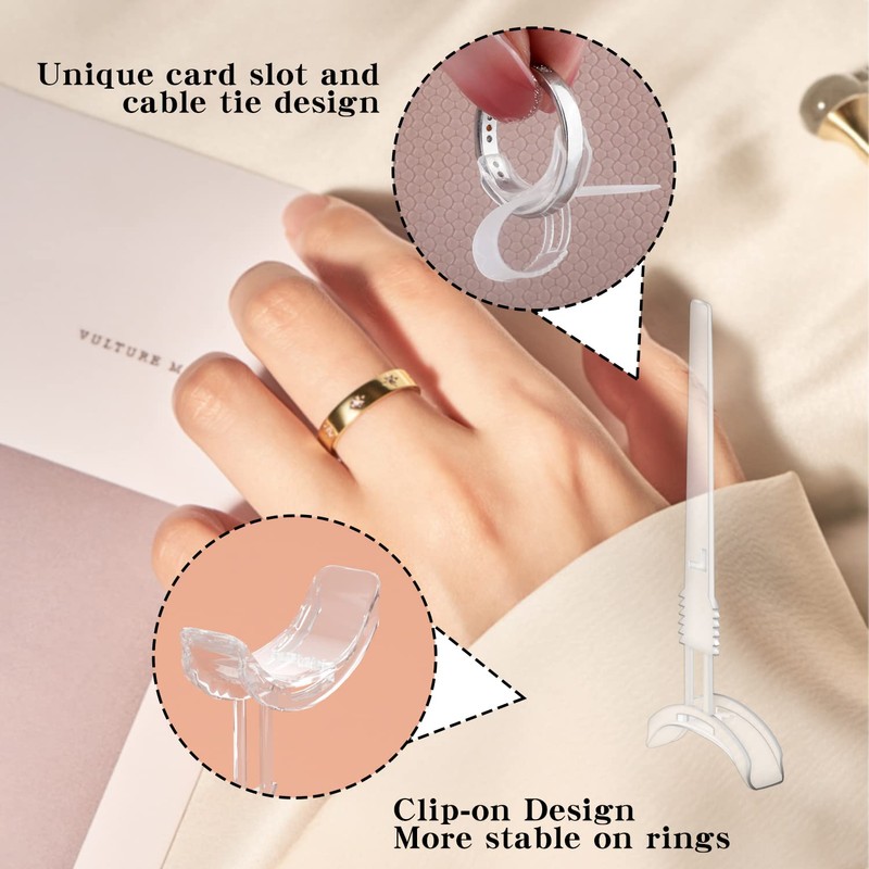 Ring Sizer Adjuster for Loose Rings, 16 Pack 8 Sizes