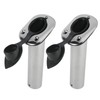 YaeMarine 2Pcs Stainless Steel 30 Degree Rod Holders with Rubber