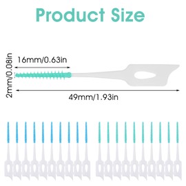 160 Pieces Dual Purpose Toothpick, Dual-Use Interdental Brushes Soft Silicone Disposable Dental Picks, Premium Dental Floss Picks 360° Bendable Braces Brush Brushes for Effective Teeth Cleaning