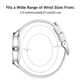 Waterproof Nurse Watch for Medical Professionals,Students, Women Men, Military Time Easy to Read Dial, 24 Hour with Second Hand, Soft and Breathable Silicone Band