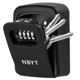 NBYT Portable Combination Lock keybox, Wall Mount,For House Keys Key Hiders to Hide a Key Outside,Waterproof Key Safe Storage Lock Box