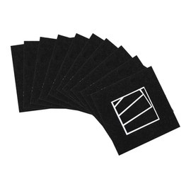 Nicola Spring Picture Mount For 4 X 4" Frames - Photo Size 2 X 2" - Black - Pack of 20