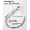 HEYMYTAP Tall Waterfall Bathroom Faucet Chrome, Single Handle Brass Vessel