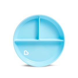 Munchkin® Stay Put™ Divided Suction Toddler Plate, Blue