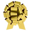 InstaBows Large Gold Gift Bow 12" Metallic Pull String Bow