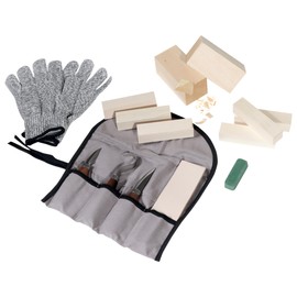 Trademark Innovations CRVNG Wood Carving kit, Tan