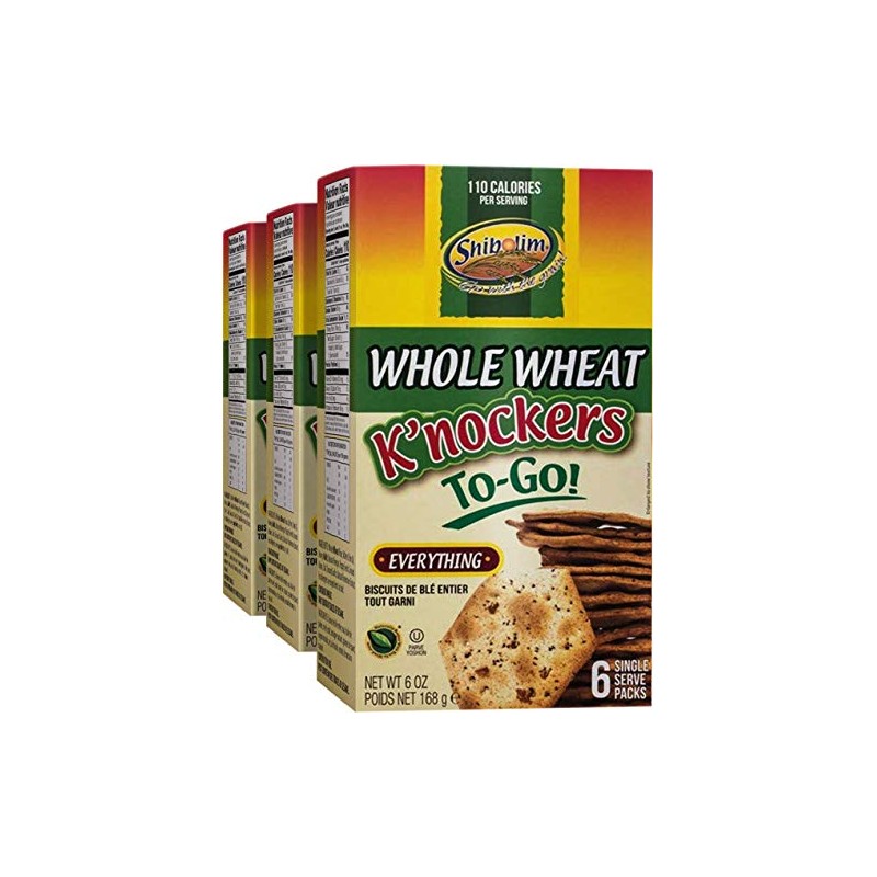 Shibolim K’nockers To Go! Whole Wheat Everything Crackers (18 Single