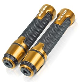 Universal 7/8'' 22mm Motorcycle Powersports Handlebar Grips for Suzuki GSXR600 750 1000 125 250 300 (Black)