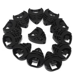 LINYUEARUI 12Pack Guitar Pick Holder, Stick-On Plastic Guitar Pick Case with Adhesive Back and Spring, Attachable to Bass, Ukulele, Acoustic Guitar
