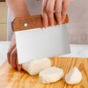 Vivva 1PC Stainless Steel Bench Scraper with Wooden Handle Dough