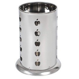 AllBright Chopsticks Holder Stainless Steel Cutlery Stand Chopsticks Fork Spoon Cookware Ladle Storage Kitchen (Apple)