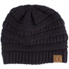 CC Classic Winter Fall Trendy Chunky Stretchy Cable Knit Beanie