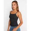 Trendy Queen Womens Summer Black Tank Tops 2025 Camisole Spaghetti
