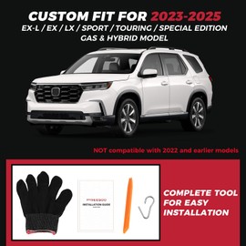 FREESOO for Honda CRV Seat Covers - Custom Fit CRV Seat Covers 2023 2024 2025 EX-L/EX/LX/Sport/Touring/Hybrid - Waterproof Leather CRV Car Seat Cover Full Set - Black & Red