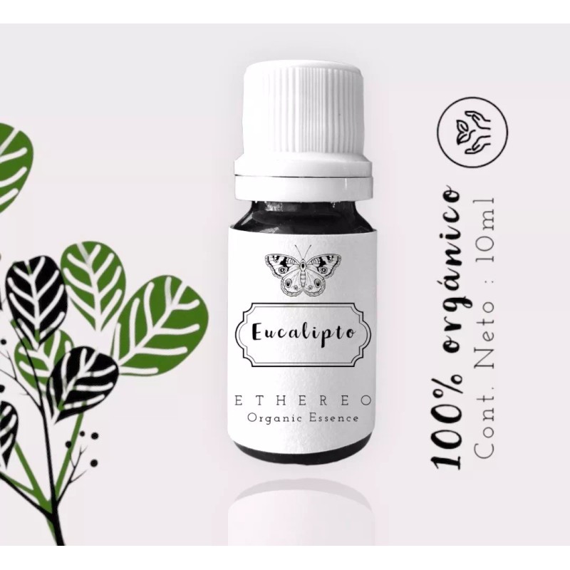 Ethereo Aceite Esencial Eucalipto, Aromaterapia, 100% Orgánico, 10ml