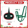 Paterr 4 Pcs Christmas Horse Accessory Xmas Santa Elf Reindeer