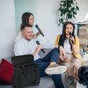 IBVIVIC 4 Slots Wireless Microphone Case with Foam,Microphone Carry Travel