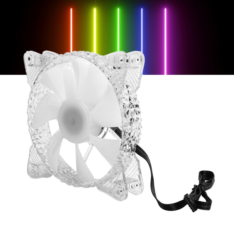 RGB MultiColor CPU Cooling Fan Computer Case Cooler Fan Ventilator