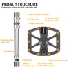 Ultralight Full Carbon Fiber Bike Pedals with Titanium Shaft |