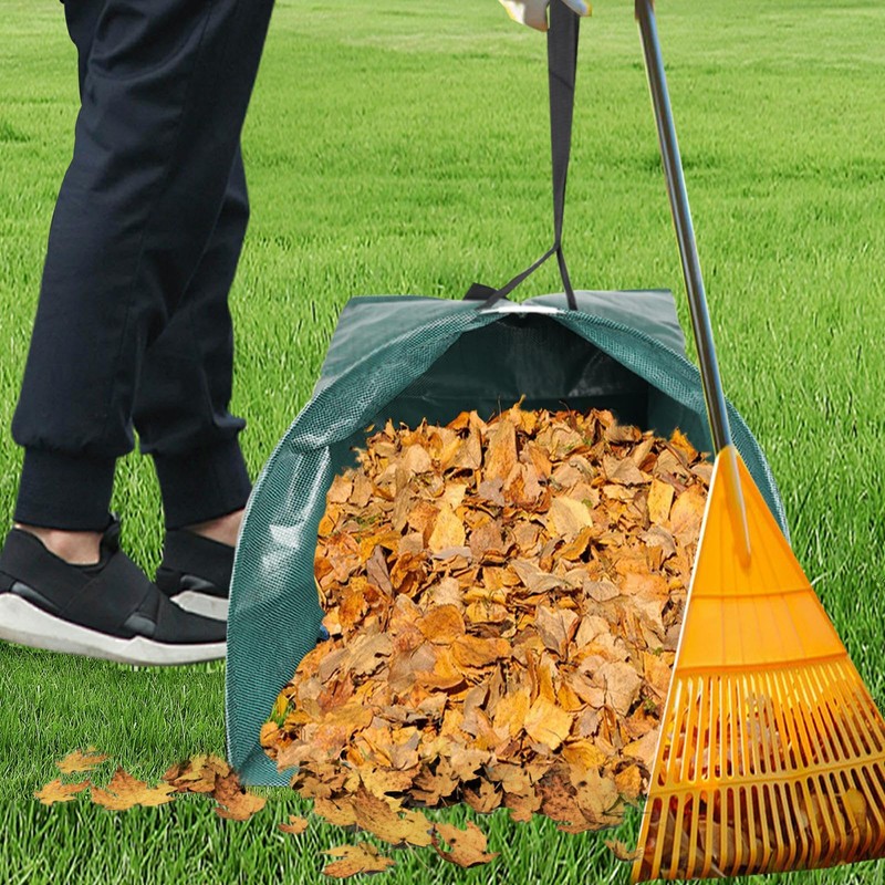Leaf collector leaf scoop,Foldable yard waste bag,Extra large lawn bags
