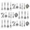 Kinteshun Kitchen Tableware Charms Baking Cooking Knife Fork Spoon Plate