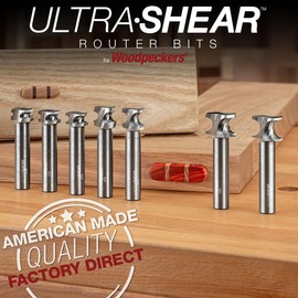 Ultra-Shear Metric Half Round Router Bits, 8MM, 1/2" Shank, 2 Flute, Carbide Head, USA Made, Fits Festool DF500 & DF700 Mortises - US508MHR