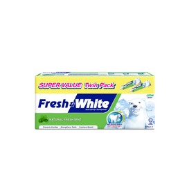 Fresh & White Toothpaste Natural Fresh Mint 2x225g