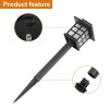 Solar Garden Light Black LED Lantern 2700K Warm White IP65