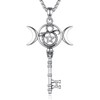 CELESTIA Hecate Key Necklace Greek Triple Moon Goddess 925 Sterling