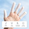 JMU 200PCS Latex Finger Cots Medium, Finger Protectors Disposable, White,