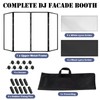 NULTRUMA Portable DJ Facade Booth with Foldable Cover Screen, Black