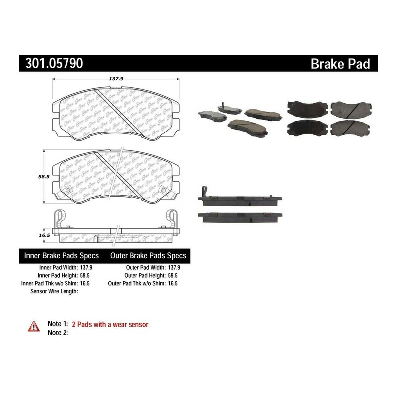 Centric (301.05790) Brake Pad, Ceramic