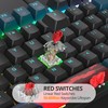 surmen Full Size Creamy Keyboard with Number Pad, 104 Keys