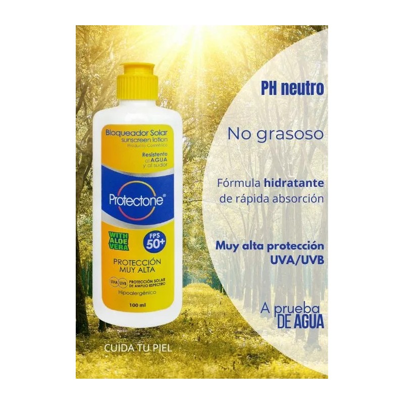 Protectone Bloqueador Solar Fps 50 Protectone 100 Ml