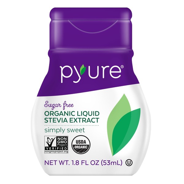Pyure Organic Liquid Stevia Sweetener, Simply Sweet, 1.8 Fluid Ounce (Pack Of 6)