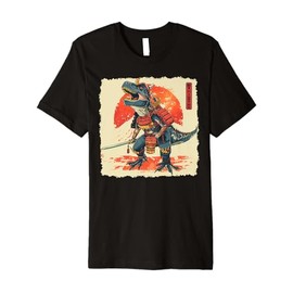 T-rex Tyrannosaurus rex Japanese Art Samurai Ukiyo-e Premium T-Shirt