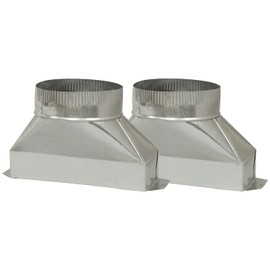 Deflect-o DGT36 Galvanized Transition 3-1/4" X 10 ", 6 ", 6" Dia, iPhone