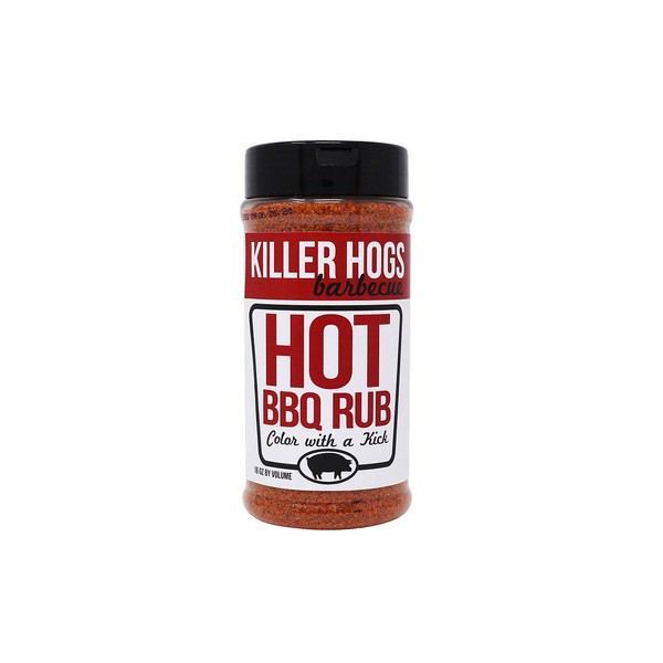 Killer Hogs HOT BBQ Rub | Championship Spicy BBQ and Grill Seasoning for Beef, Steak, Burgers, Pork, and Chicken | 16 Ounce by Volume (12oz by Net Weight)